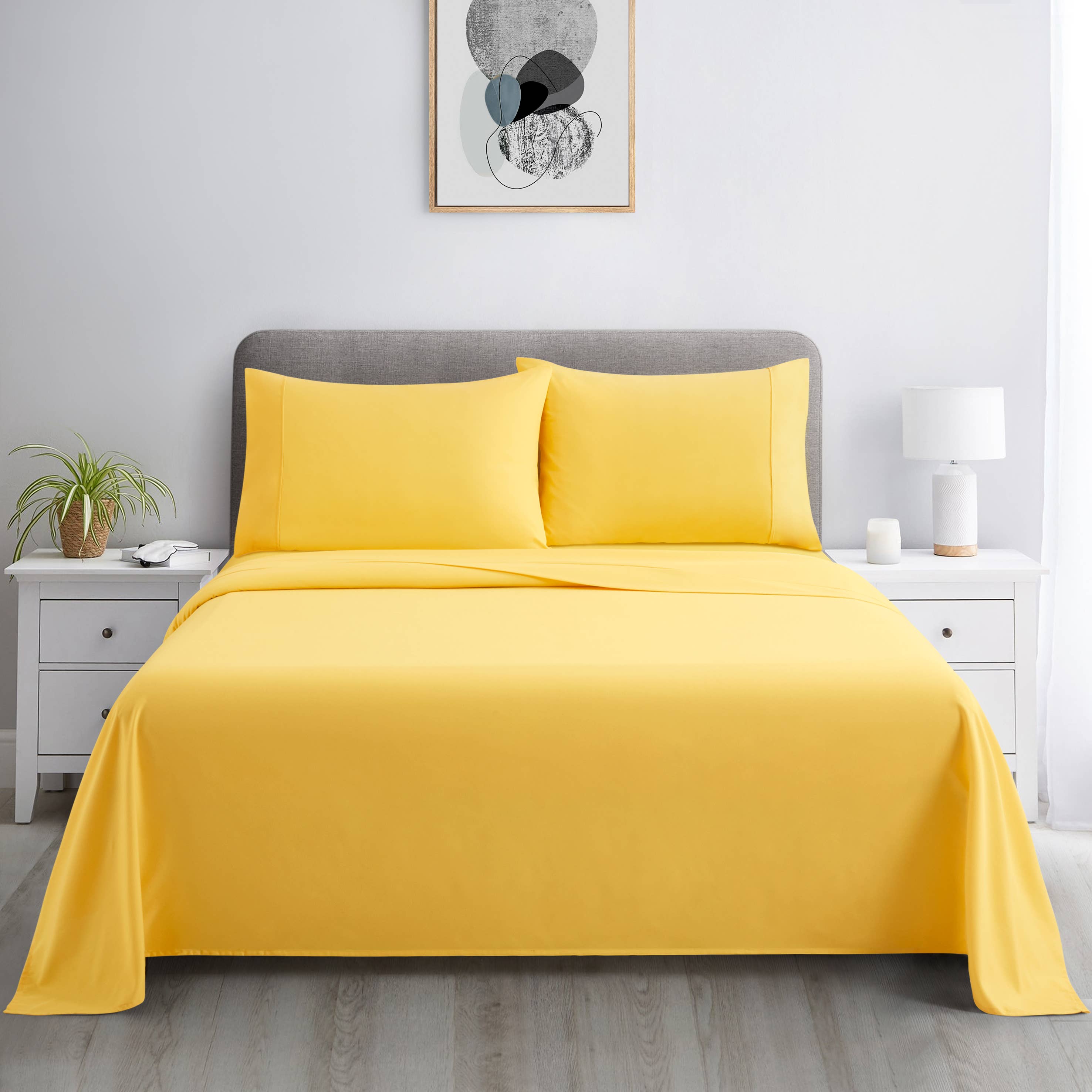 600 Thread Count Percale Cotton Blend Sheet Set (Twin XL Available - Limited Colours)