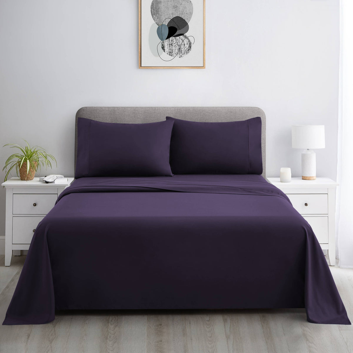 600 Thread Count Percale Cotton Blend Sheet Set