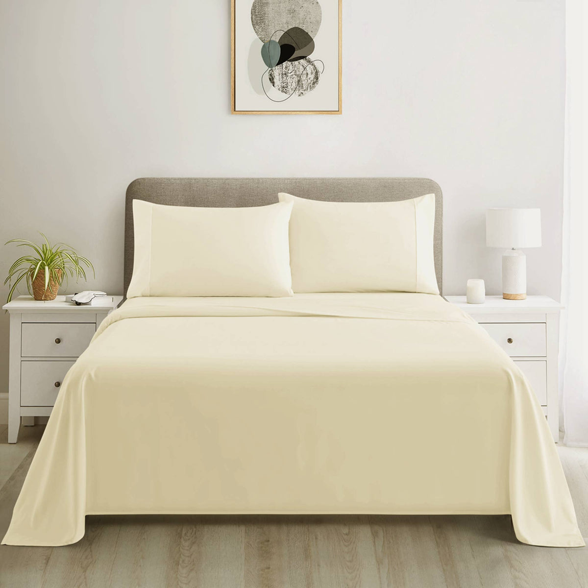 600 Thread Count Percale Cotton Blend Sheet Set (Twin XL Available - Limited Colours)