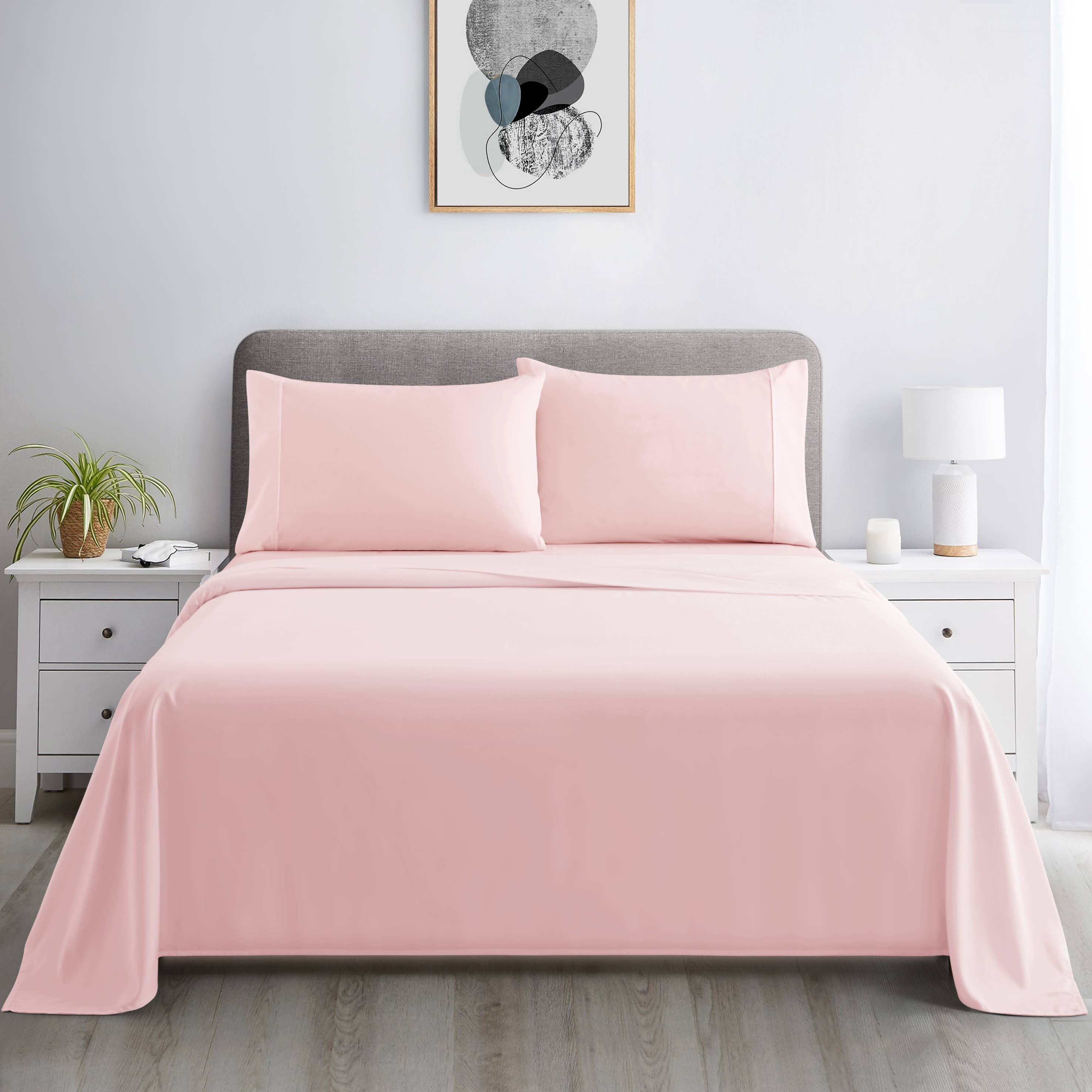 600 Thread Count Percale Cotton Blend Sheet Set (Twin XL Available - Limited Colours)